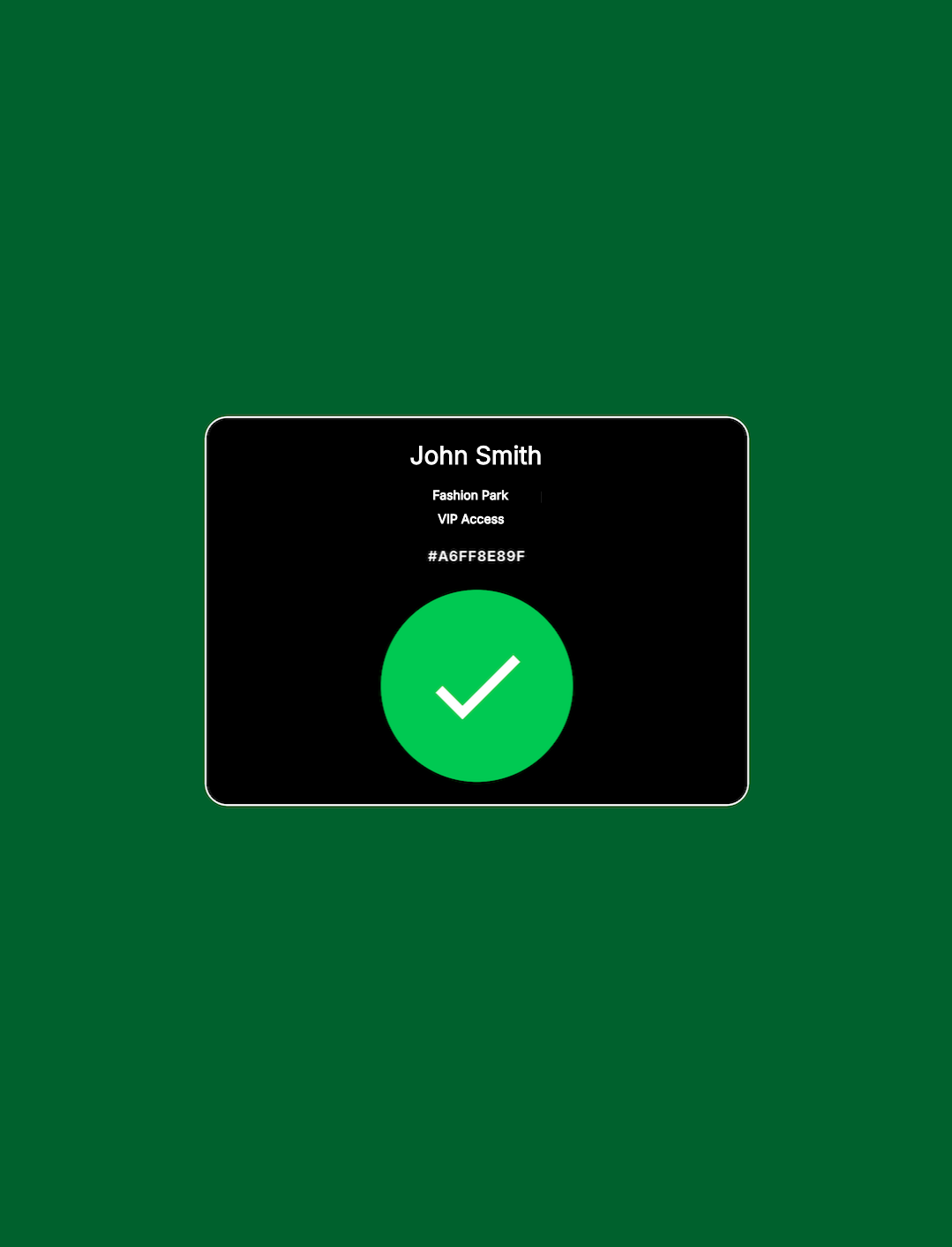 Kiosk accepted screen